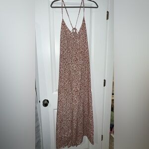 Old Navy Leopard Print Maxi Dress in Beige and Rust